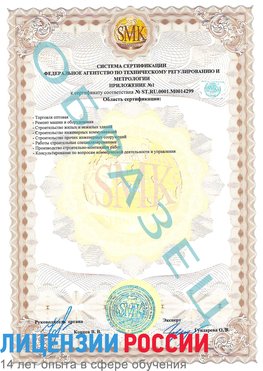 Образец сертификата соответствия (приложение) Березовка Сертификат ISO 14001